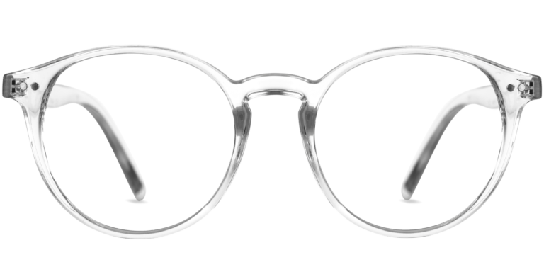 round transparent computer glasses