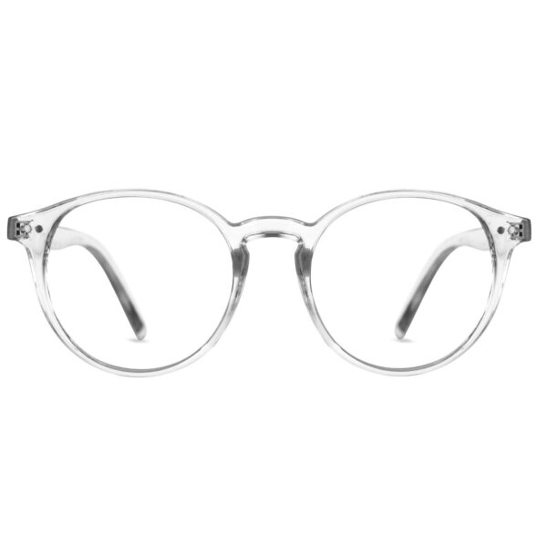 ROUND TRANSPARENT COMPUTER GLASSES WITH BLUE LIGHT FILTER GLASSES